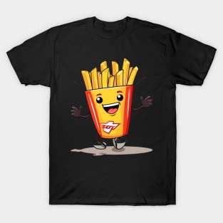 kawaii french fries T-Shirt cute potatofood funny T-Shirt